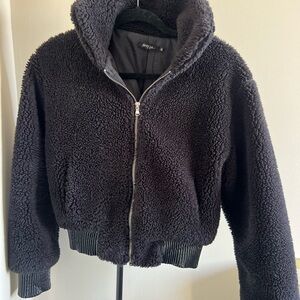 Nasty Gal Black Teddy Jacket